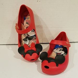 MINI MELISSA - MINNIE & MICKEY RED SHOES (sz 12)